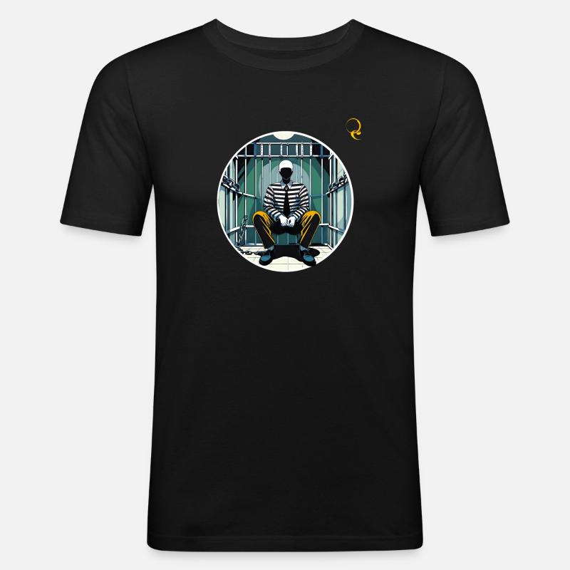 DON'T SHUT DOWN - Men's Slim Fit T-Shirt - black