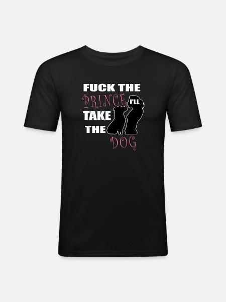 ILL Take the Dog - Men's Slim Fit T-Shirt - black