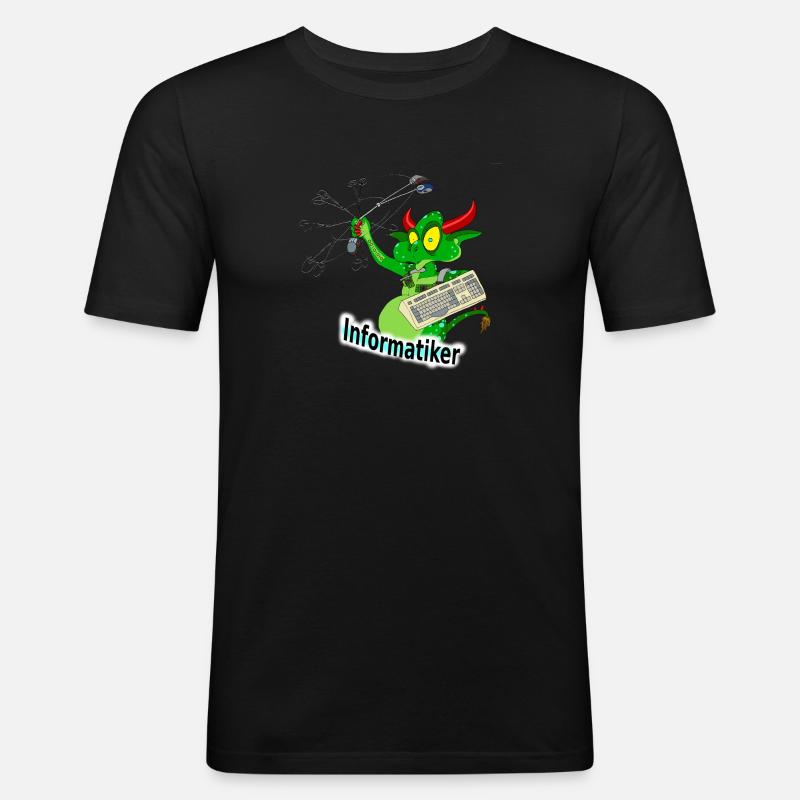Informatiker - Männer Slim Fit T-Shirt - Schwarz