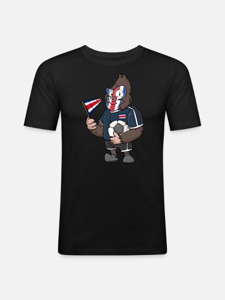 Costa Rica Gorilla - Men's Slim Fit T-Shirt - black