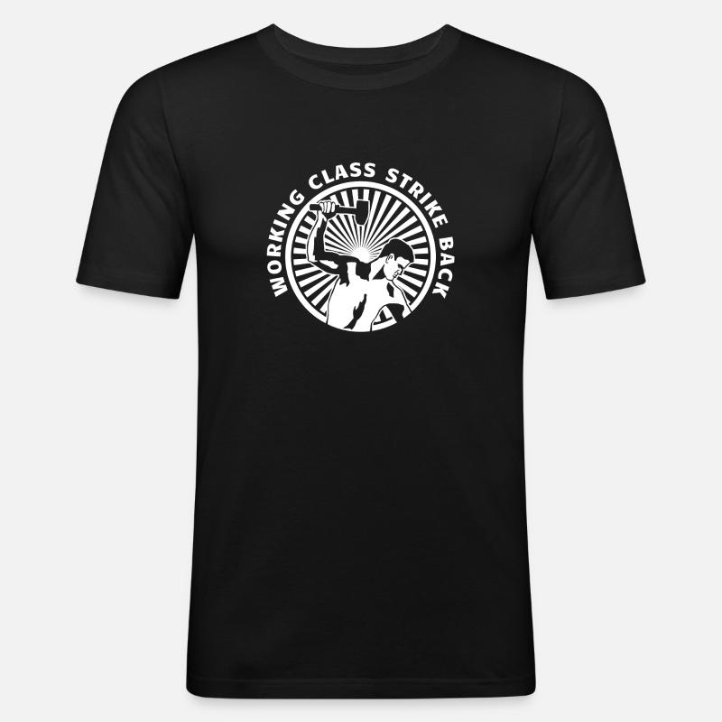 workingclass - Männer Slim Fit T-Shirt - Schwarz