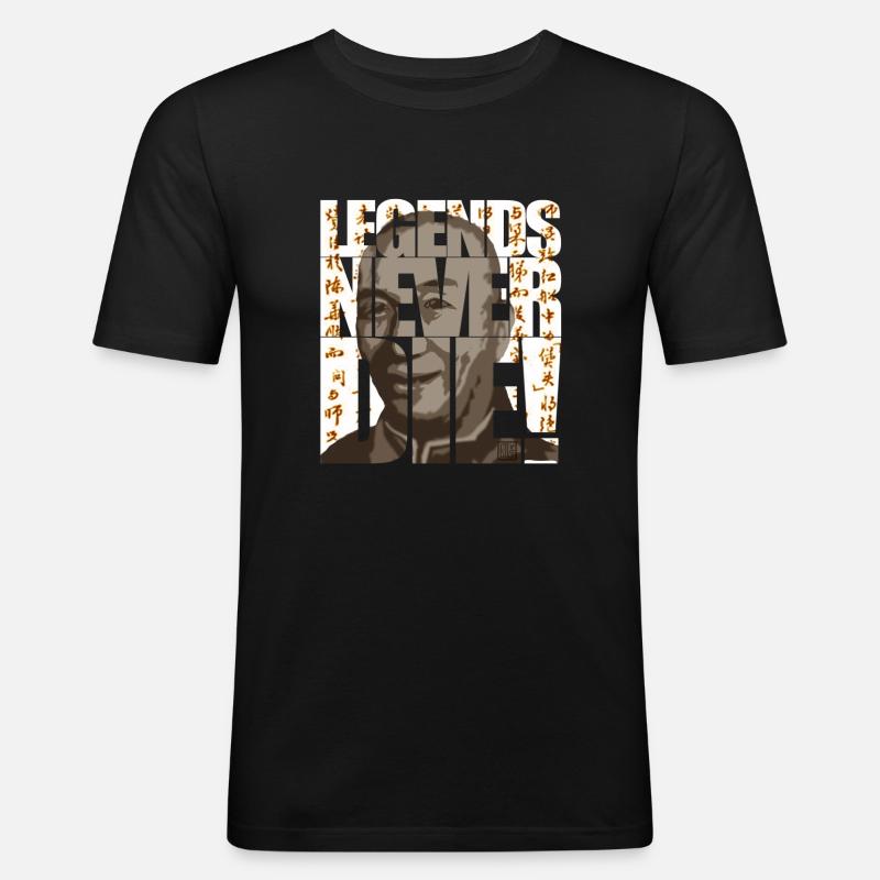legends never die - Männer Slim Fit T-Shirt - Schwarz