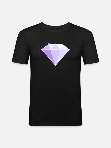 Gemstones: Diamond Drawing. Jewel symbol. - Men's Slim Fit T-Shirt - black
