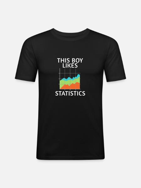 Data Science Statistics Ironic Statistician - Men's Slim Fit T-Shirt - black