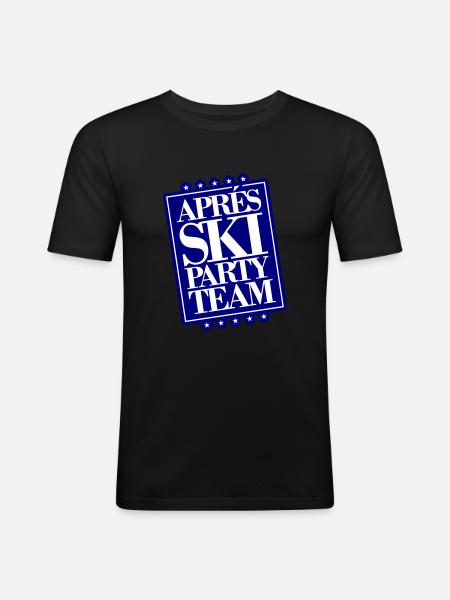 Après Ski Party Team - Men's Slim Fit T-Shirt - black