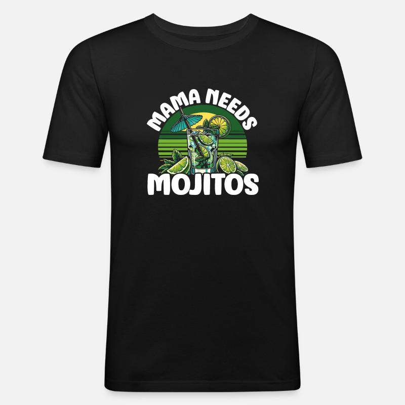 Mama needs Mojitos - Men's Slim Fit T-Shirt - black
