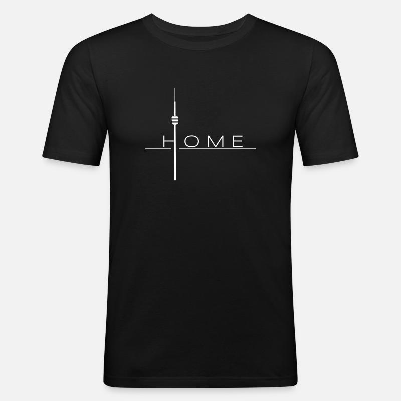 Home#2 - Männer Slim Fit T-Shirt - Schwarz
