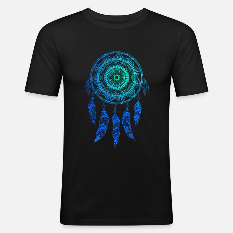 Traumfänger - Männer Slim Fit T-Shirt - Schwarz