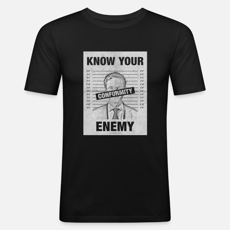 Know Your Enemy - Men's Slim Fit T-Shirt - black