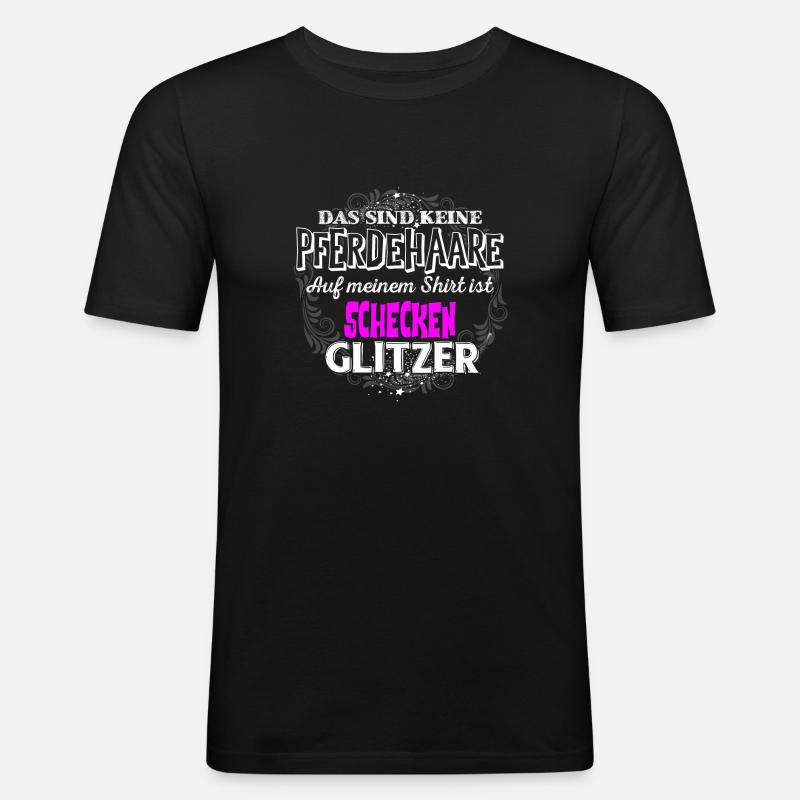 SCHECKEN - Glitzer - Männer Slim Fit T-Shirt - Schwarz