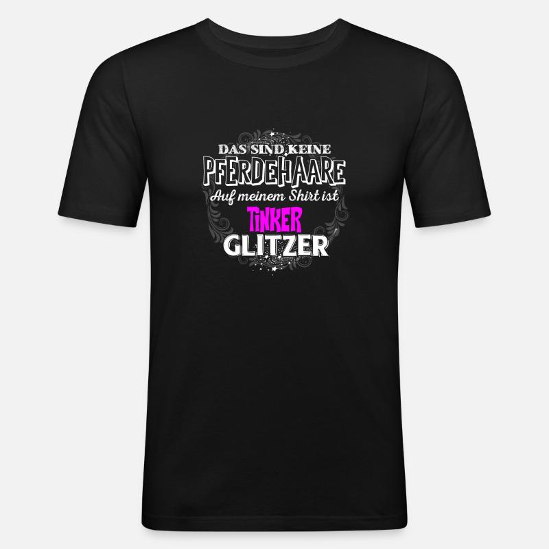 TINKER - Glitzer - Männer Slim Fit T-Shirt - Schwarz