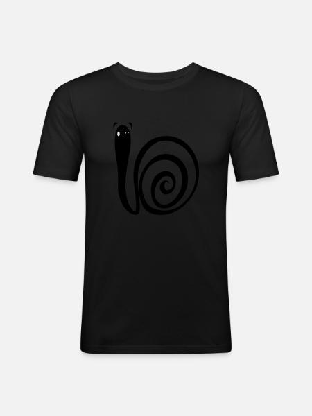 worm - Men's Slim Fit T-Shirt - black