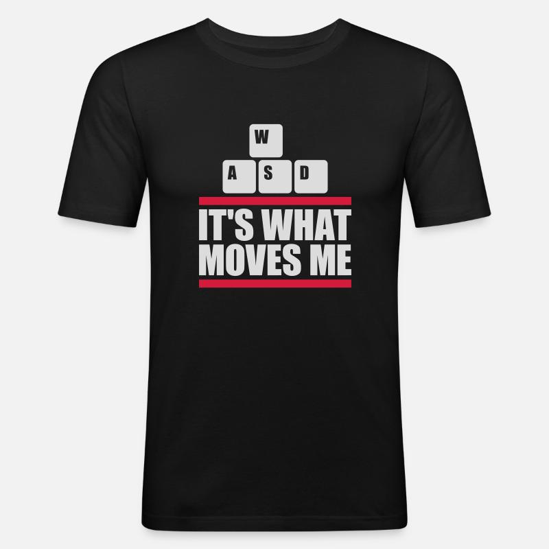 c’est ce qui m’émeut - T-shirt près du corps Homme - noir