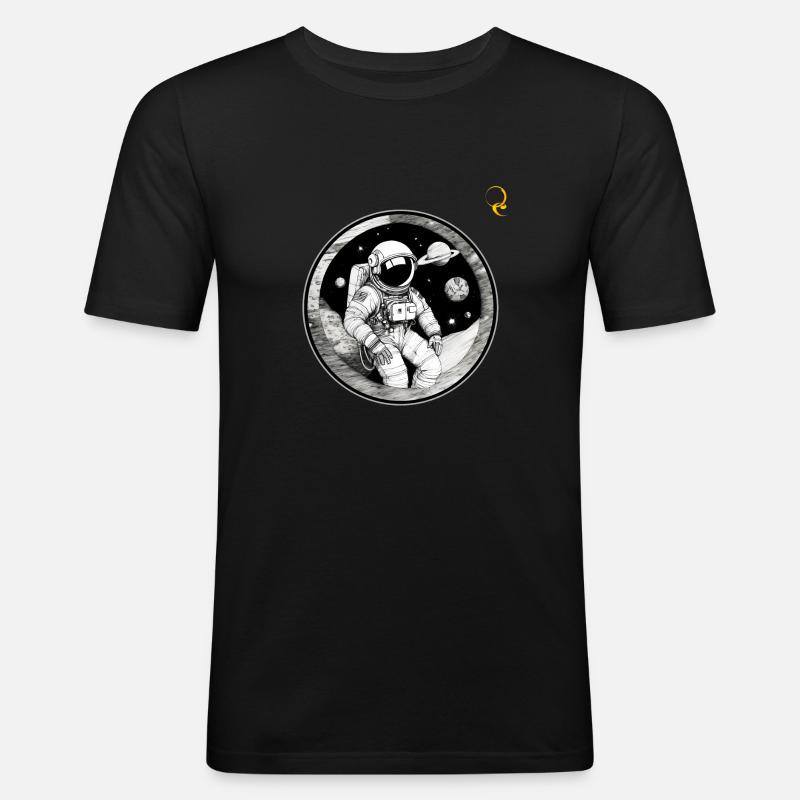 PLATZ-RUHE - Männer Slim Fit T-Shirt - Schwarz