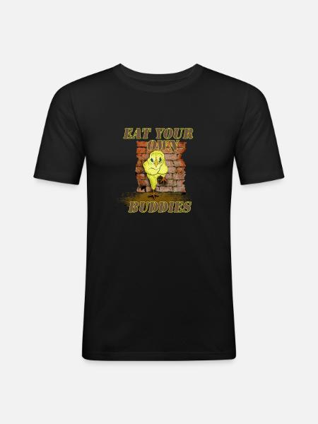 Evil Chick - Men's Slim Fit T-Shirt - black