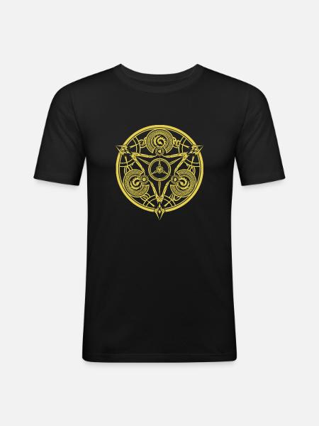 Arcane Circle – Sacred Geometry RPG T-Shirt - Men's Slim Fit T-Shirt - black