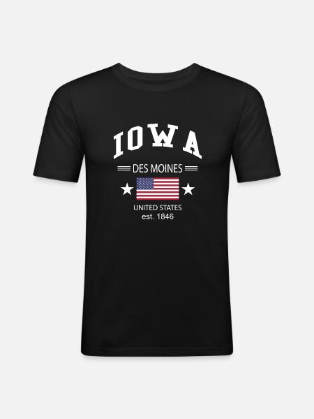 Iowa - Men's Slim Fit T-Shirt - black