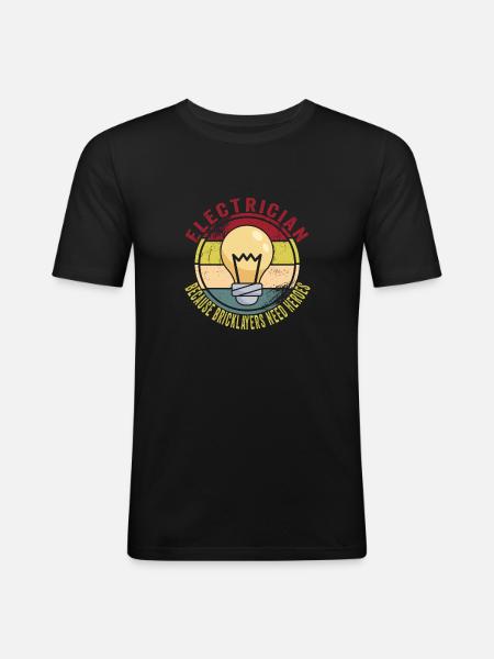 Electrician - Men's Slim Fit T-Shirt - black