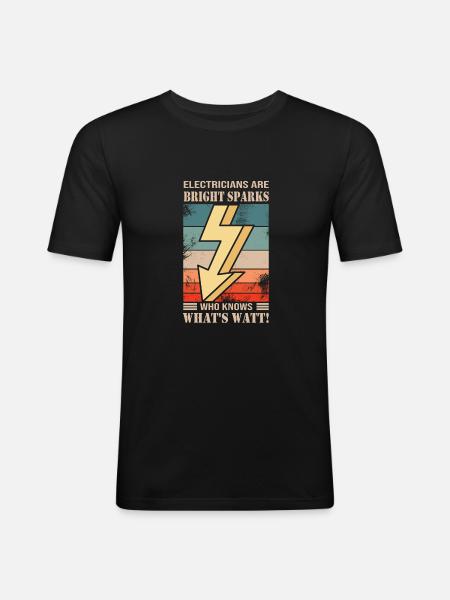 Electrician - Men's Slim Fit T-Shirt - black