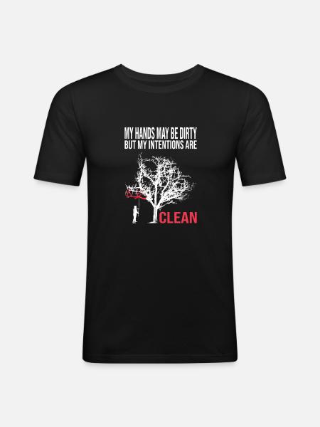 Maler - Männer Slim Fit T-Shirt - Schwarz