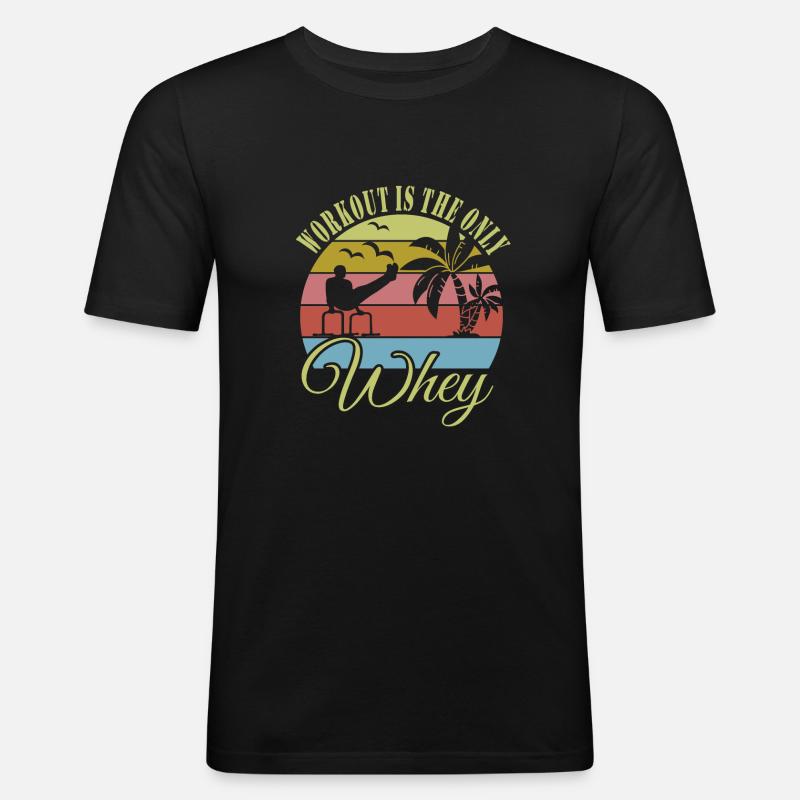 Zirkeltraining - Männer Slim Fit T-Shirt - Schwarz