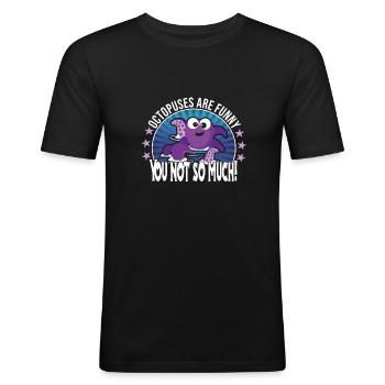 Octopus - Men's Slim Fit T-Shirt - black - Front - Nik (191cm)