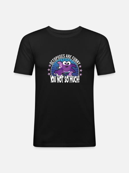 Octopus - Men's Slim Fit T-Shirt - black