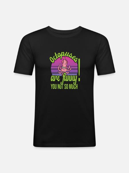 Octopus - Men's Slim Fit T-Shirt - black