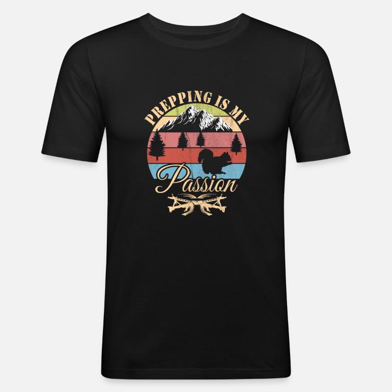 Prepper - Männer Slim Fit T-Shirt - Schwarz