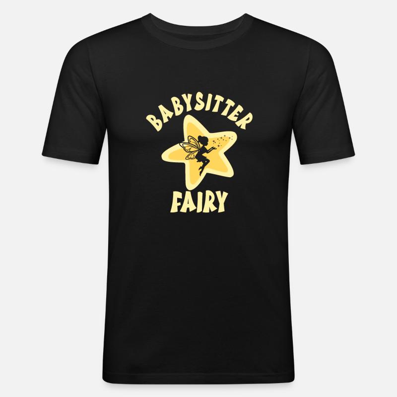 Babysitter - Männer Slim Fit T-Shirt - Schwarz