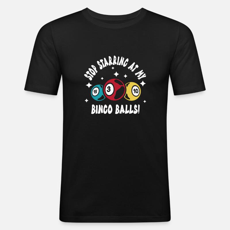 Bingo - Männer Slim Fit T-Shirt - Schwarz