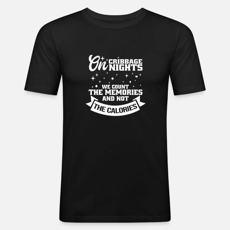 Cribbage - Männer Slim Fit T-Shirt - Schwarz
