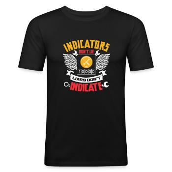Schlosser - Männer Slim Fit T-Shirt - Schwarz - Vorne - Nik (191cm)