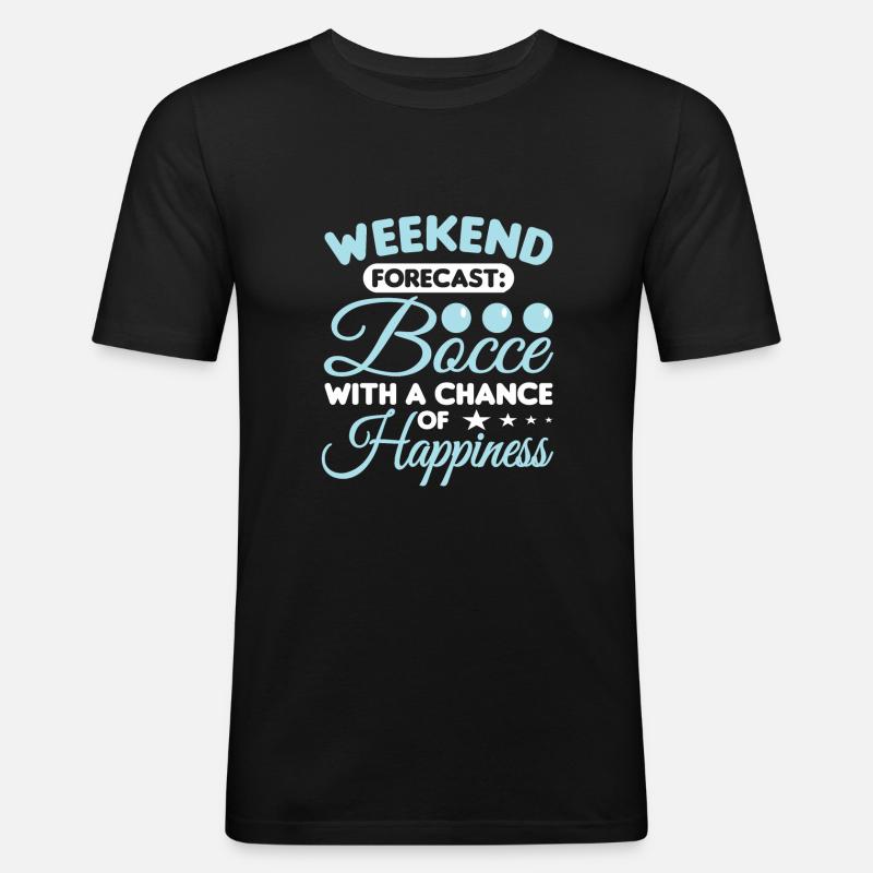 Bocce - Männer Slim Fit T-Shirt - Schwarz