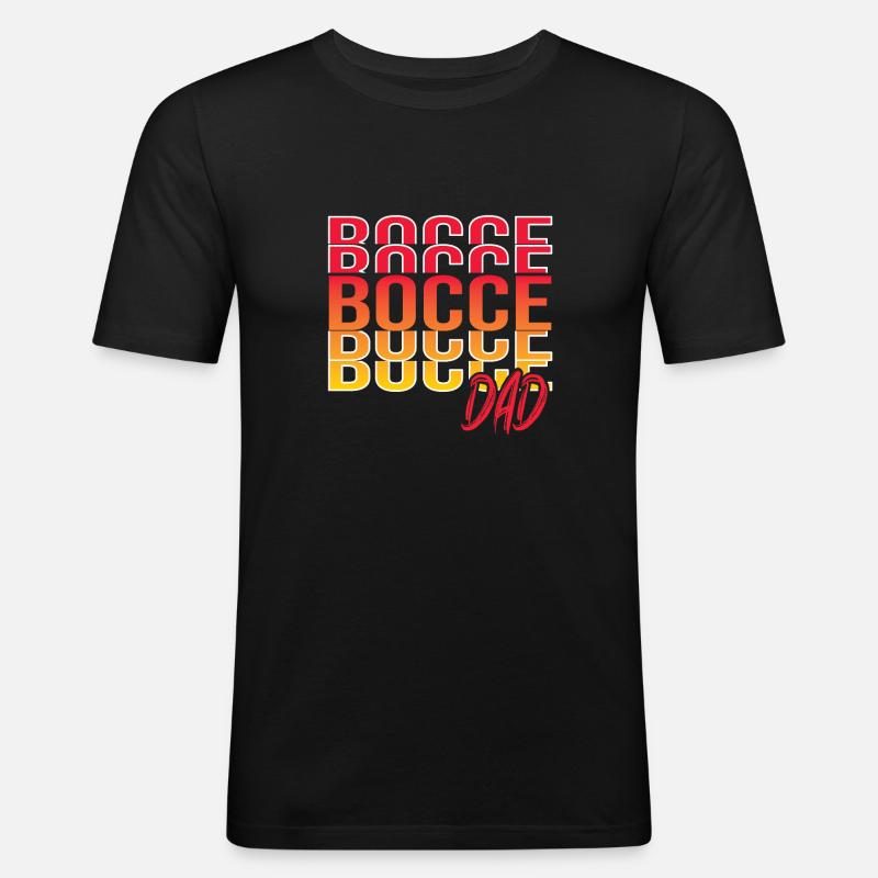 Bocce - Männer Slim Fit T-Shirt - Schwarz