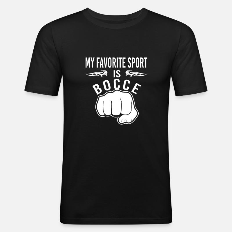 Bocce - Männer Slim Fit T-Shirt - Schwarz