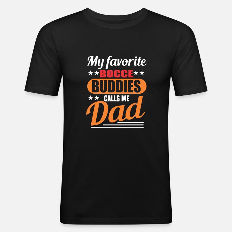 Bocce - Maglietta aderente da uomo - nero