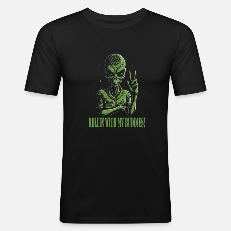 Rollenspiel - Männer Slim Fit T-Shirt - Schwarz