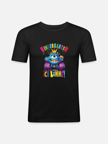 Kindergarten - Männer Slim Fit T-Shirt - Schwarz