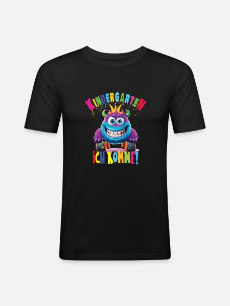 Kindergarten - Männer Slim Fit T-Shirt - Schwarz
