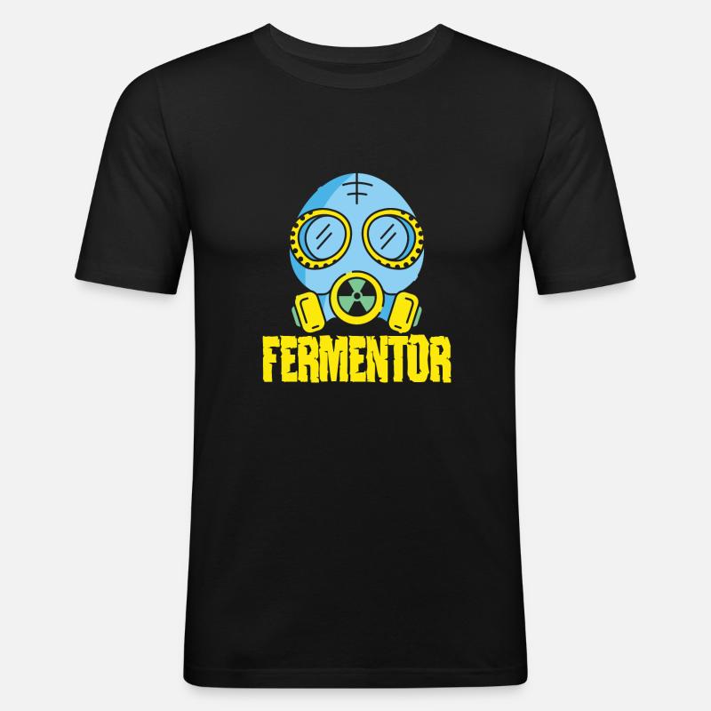 Fermentation - Männer Slim Fit T-Shirt - Schwarz