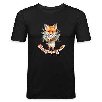 Furry Fandom - Men's Slim Fit T-Shirt - black - Front - Nik (191cm)