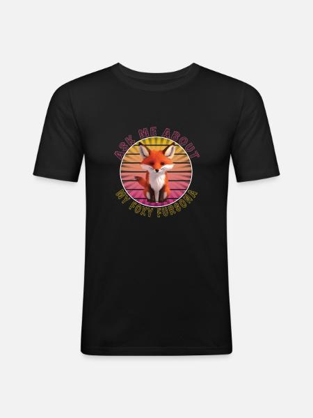 Furry Fandom - Men's Slim Fit T-Shirt - black