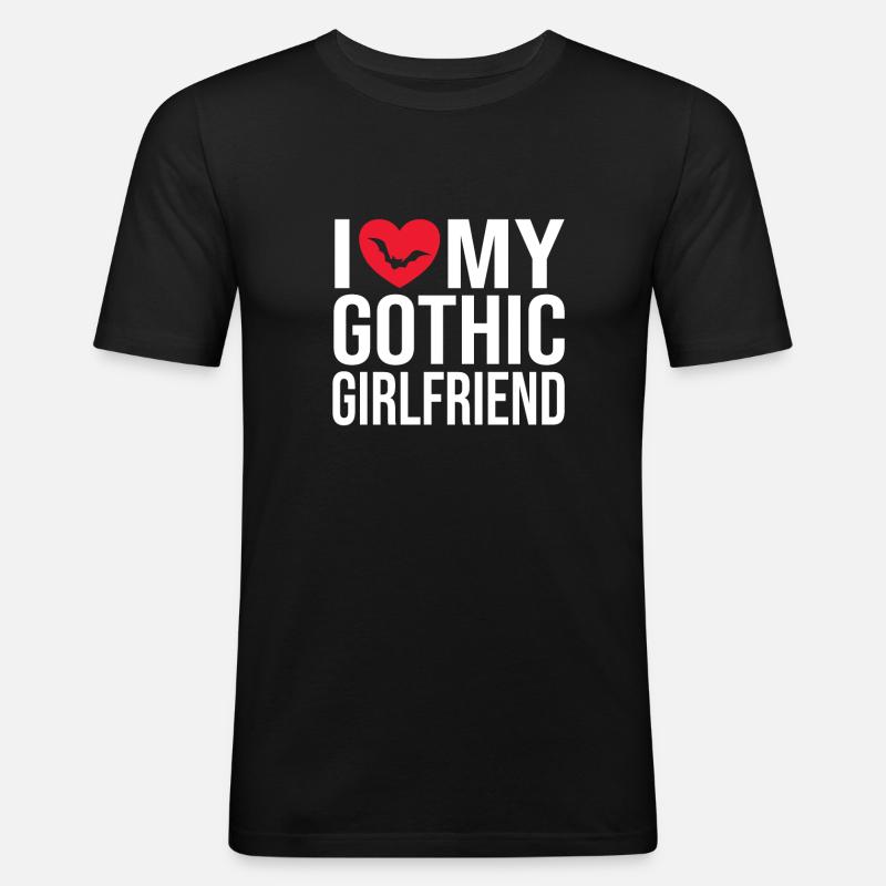Goth Emo - Männer Slim Fit T-Shirt - Schwarz