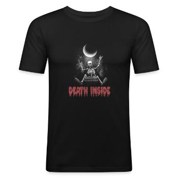 Goth Emo - T-shirt près du corps Homme - noir - Devant - Nik (191cm)