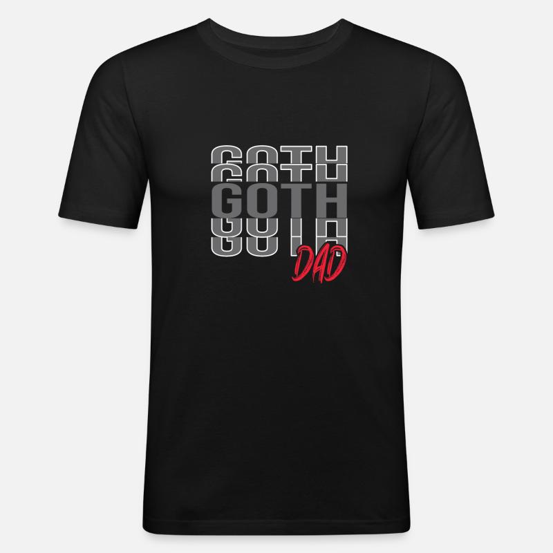 Goth Emo - Männer Slim Fit T-Shirt - Schwarz