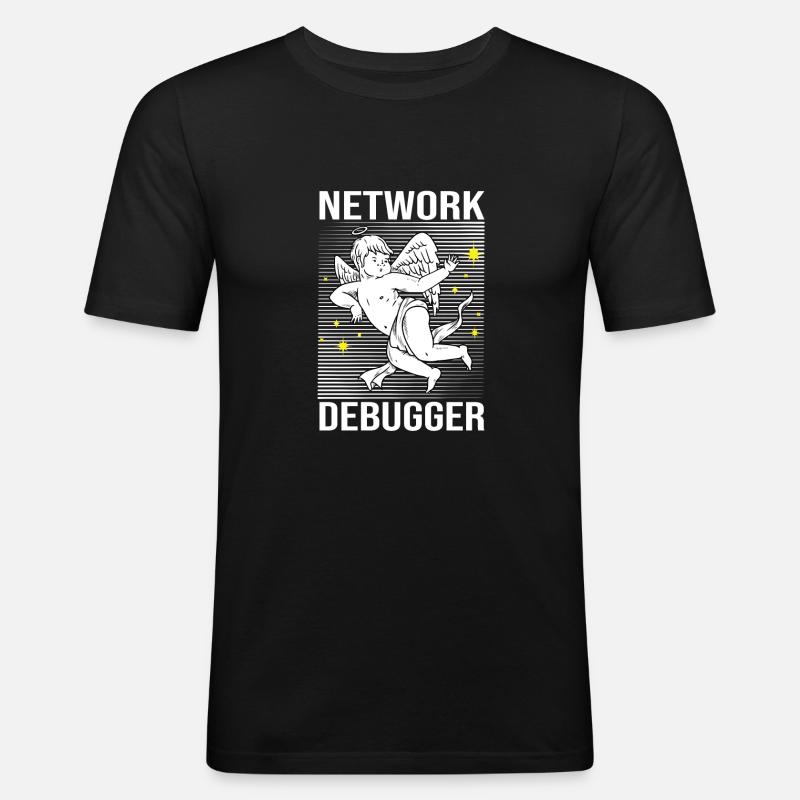 Network Engineer - Männer Slim Fit T-Shirt - Schwarz