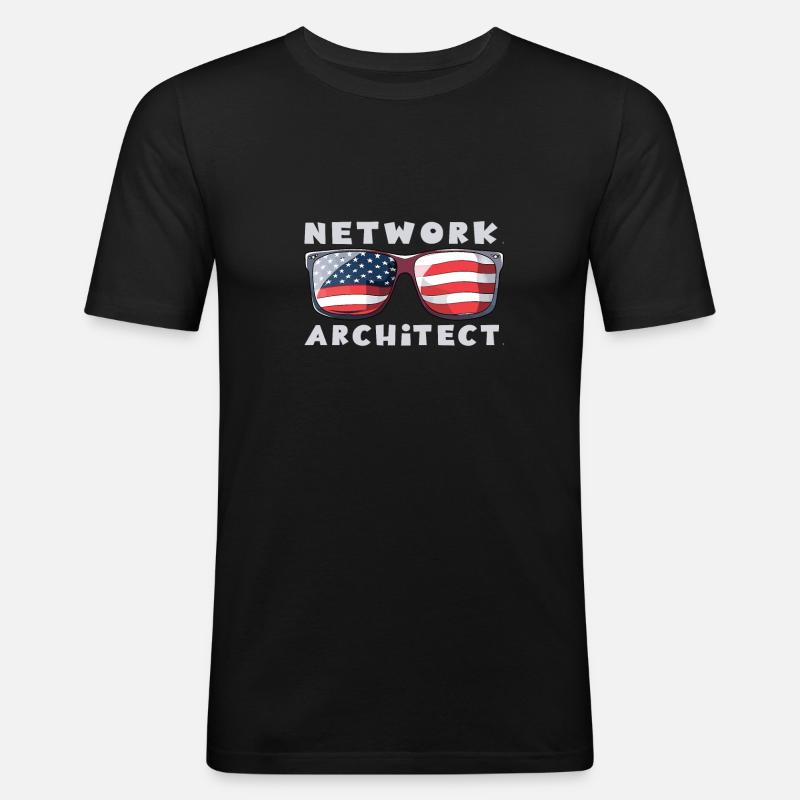 Network Engineer - Männer Slim Fit T-Shirt - Schwarz