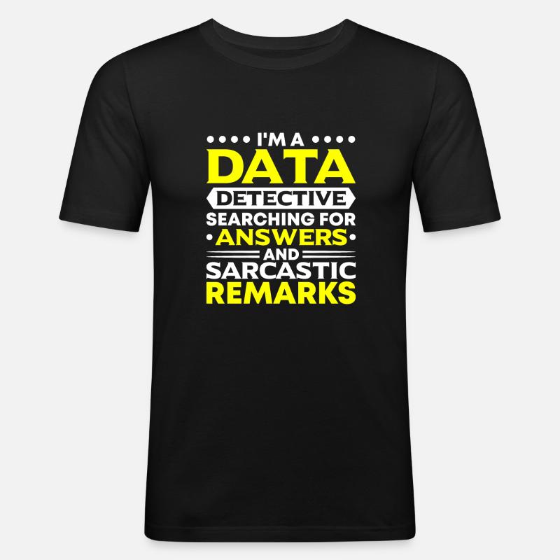 Daten Analytiker Datenschutz Beauftragter - Männer Slim Fit T-Shirt - Schwarz
