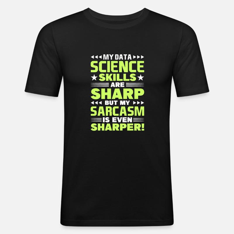 Daten Analytiker Datenschutz Beauftragter - Männer Slim Fit T-Shirt - Schwarz